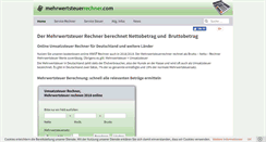 Desktop Screenshot of mehrwertsteuerrechner.com